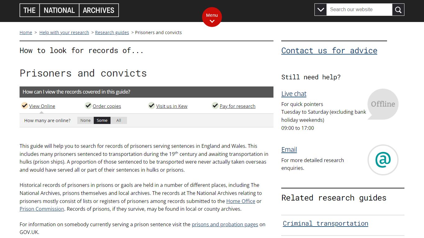 Prisoners and convicts - The National Archives