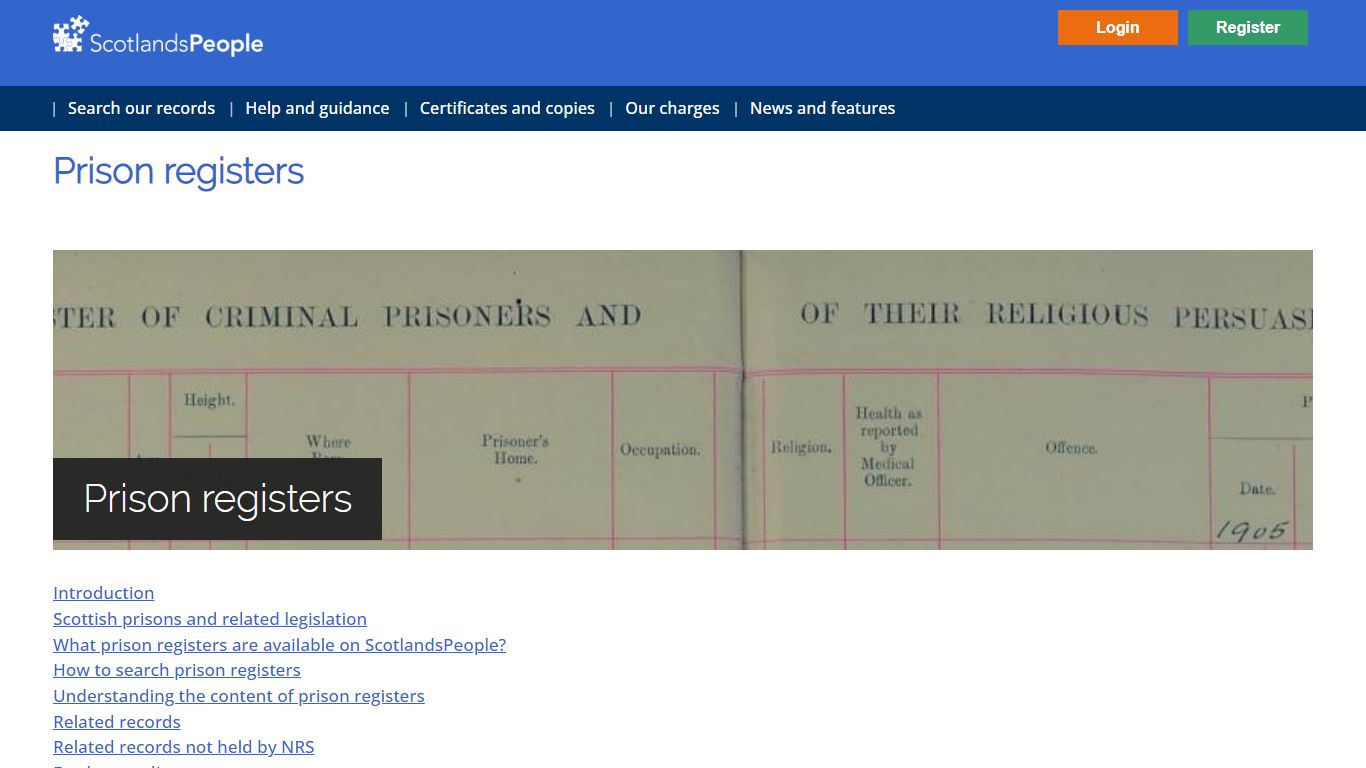 Prison registers | ScotlandsPeople